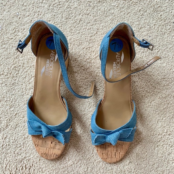 Aerosole girly blue heels - Picture 2 of 3